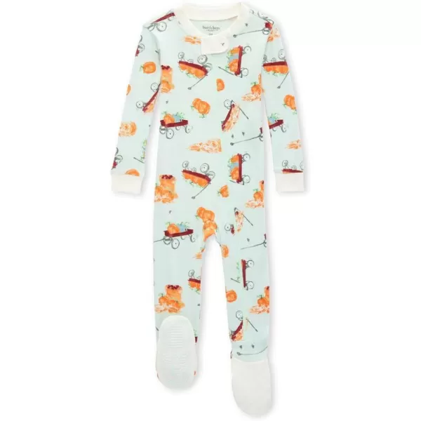 Burt's Bees Baby Baby Boys' Pajamas, Zip-Front Non-Slip Unisex Footed Sleeper Pjs, Organic Cotton