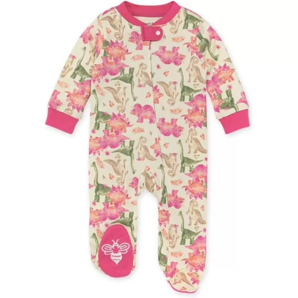 Burt's Bees Baby Baby Girls' Sleep and Play Pajamas, 100% Organic Cotton One-Piece Romper Jumpsuit Zip Front Pjs