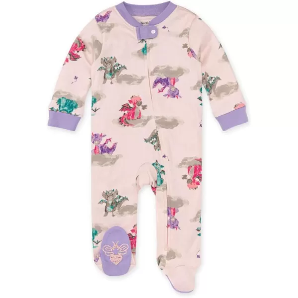 Burt's Bees Baby Baby Girls' Sleep and Play Pajamas, 100% Organic Cotton One-Piece Romper Jumpsuit Zip Front Pjs