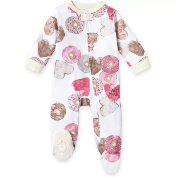 Burt's Bees Baby Baby Girls' Sleep and Play Pajamas, 100% Organic Cotton One-Piece Romper Jumpsuit Zip Front Pjs