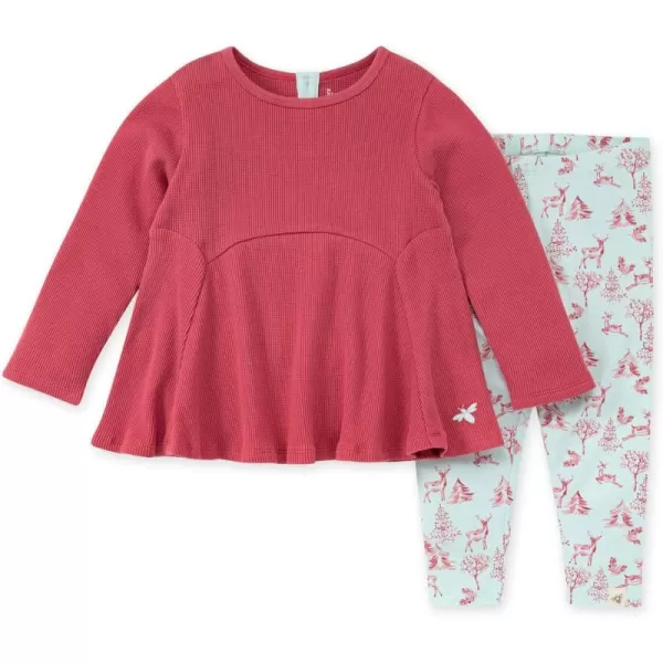 Burt's Bees Baby Baby Girls' Top and Pant Set, Tunic and Leggings Bundle, 100% Organic Cotton