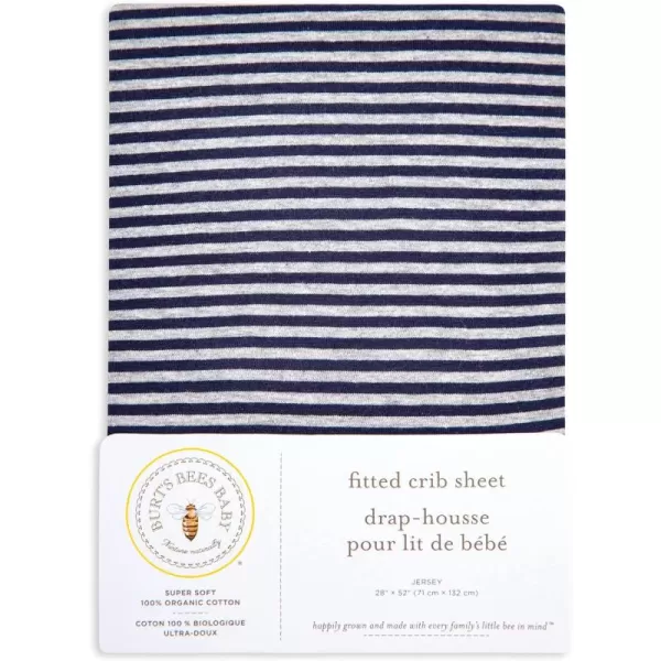 Burt's Bees Baby - Fitted Crib Sheet, Girls Boys &amp; Unisex 100% Organic Cotton Crib Sheet for Standard Crib &amp; Toddler Mattresses