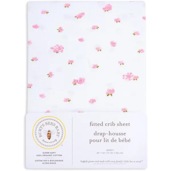 Burt's Bees Baby - Fitted Crib Sheet, Girls Boys &amp; Unisex 100% Organic Cotton Crib Sheet for Standard Crib &amp; Toddler Mattresses