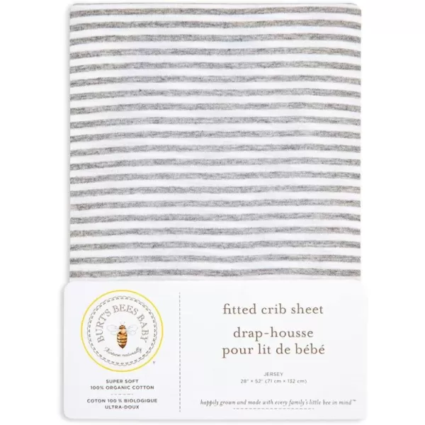 Burt's Bees Baby - Fitted Crib Sheet, Girls Boys &amp; Unisex 100% Organic Cotton Crib Sheet for Standard Crib &amp; Toddler Mattresses