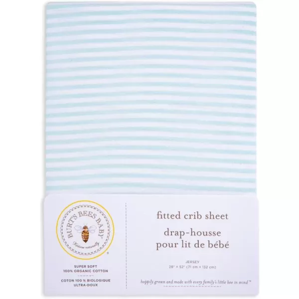 Burt's Bees Baby - Fitted Crib Sheet, Girls Boys &amp; Unisex 100% Organic Cotton Crib Sheet for Standard Crib &amp; Toddler Mattresses