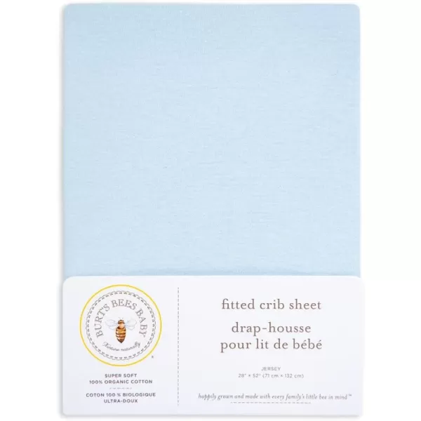 Burt's Bees Baby - Fitted Crib Sheet, Girls Boys &amp; Unisex 100% Organic Cotton Crib Sheet for Standard Crib &amp; Toddler Mattresses