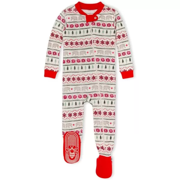 Burt's Bees Baby Girls Pajamas, Zip Front Non-slip Footed Pjs, 100% Organic Cotton and Toddler Sleepers