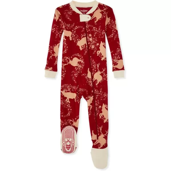 Burt's Bees Baby Girls Pajamas, Zip Front Non-slip Footed Pjs, 100% Organic Cotton and Toddler Sleepers