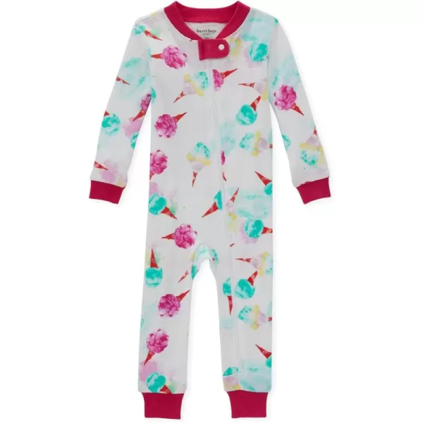 Burt's Bees Baby Girls Pajamas, Zip Front Non-slip Footed Pjs, 100% Organic Cotton and Toddler Sleepers