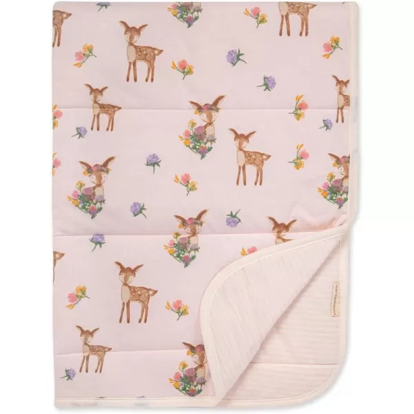 Burt's Bees Baby - Reversible Blanket, Nursery, Stroller &amp; Tummy-Time Organic Jersey Cotton Quilted Infant &amp; Toddler Bedding