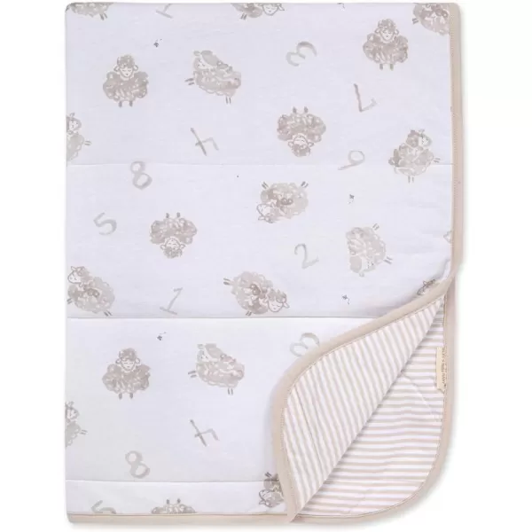 Burt's Bees Baby - Reversible Blanket, Nursery, Stroller &amp; Tummy-Time Organic Jersey Cotton Quilted Infant &amp; Toddler Bedding