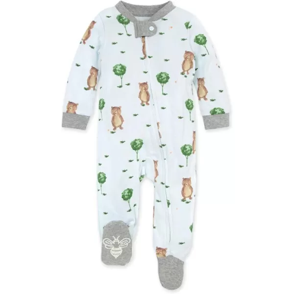 Burt's Bees Baby baby-boys Sleep and Play Pjs, 100% Organic Cotton One-piece Zip Front Romper Jumpsuit Pajamas