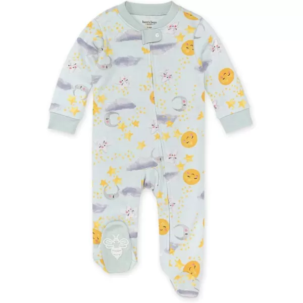 Burt's Bees Baby baby-boys Sleep and Play Pjs, 100% Organic Cotton One-piece Zip Front Romper Jumpsuit Pajamas