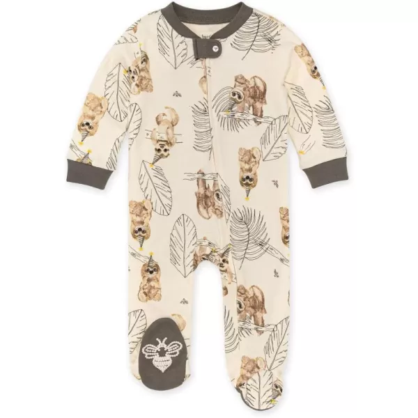 Burt's Bees Baby baby-boys Sleep and Play Pjs, 100% Organic Cotton One-piece Zip Front Romper Jumpsuit Pajamas