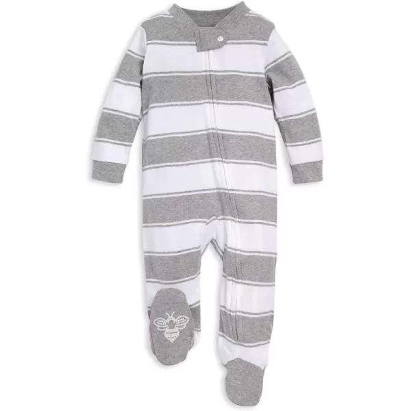 Burt's Bees Baby baby-boys Sleep and Play Pjs, 100% Organic Cotton One-piece Zip Front Romper Jumpsuit Pajamas