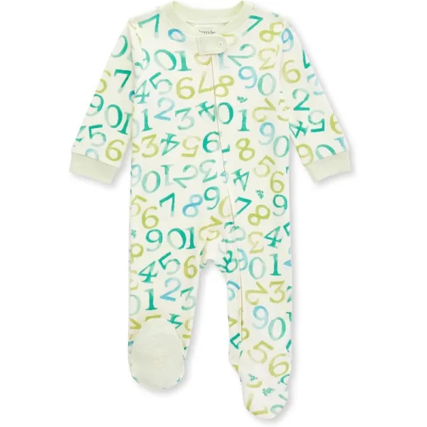 Burt's Bees Baby baby-boys Sleep and Play Pjs, 100% Organic Cotton One-piece Zip Front Romper Jumpsuit Pajamas