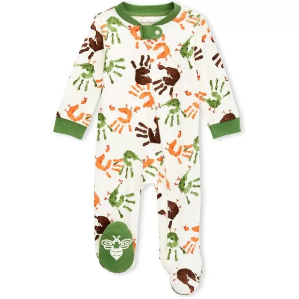 Burt's Bees Baby baby-boys Sleep and Play Pjs, 100% Organic Cotton One-piece Zip Front Romper Jumpsuit Pajamas