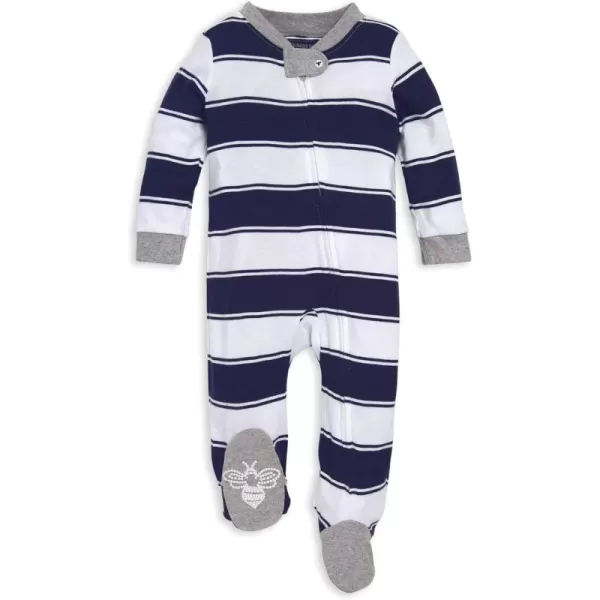 Burt's Bees Baby baby-boys Sleep and Play Pjs, 100% Organic Cotton One-piece Zip Front Romper Jumpsuit Pajamas