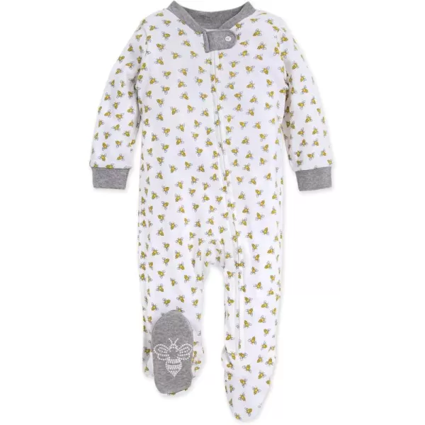 Burt's Bees Baby baby-boys Sleep and Play Pjs, 100% Organic Cotton One-piece Zip Front Romper Jumpsuit Pajamas