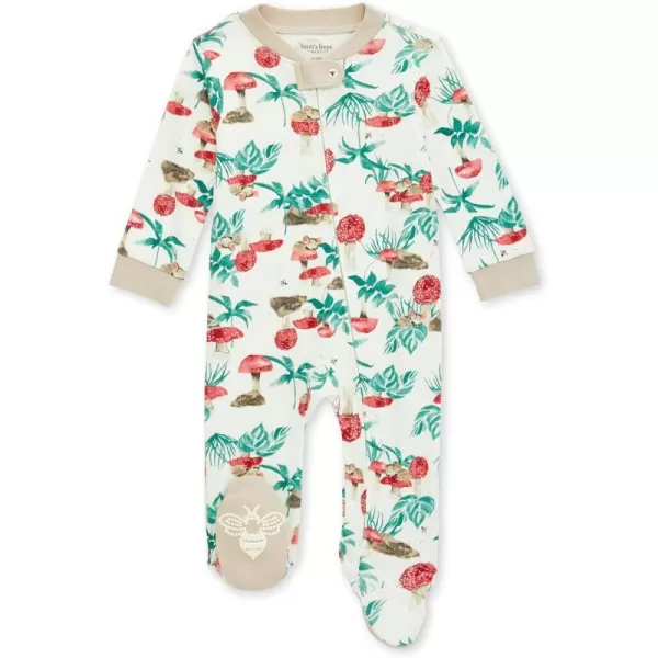 Burt's Bees Baby baby-boys Sleep and Play Pjs, 100% Organic Cotton One-piece Zip Front Romper Jumpsuit Pajamas