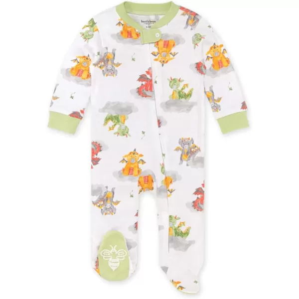 Burt's Bees Baby baby-boys Sleep and Play Pjs, 100% Organic Cotton One-piece Zip Front Romper Jumpsuit Pajamas