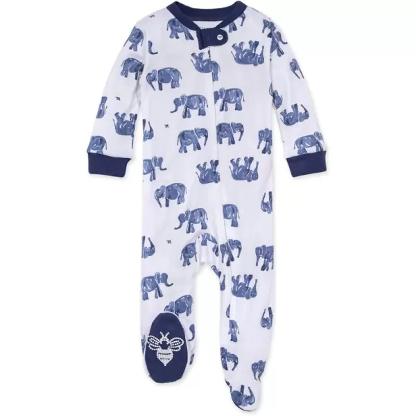 Burt's Bees Baby baby-boys Sleep and Play Pjs, 100% Organic Cotton One-piece Zip Front Romper Jumpsuit Pajamas