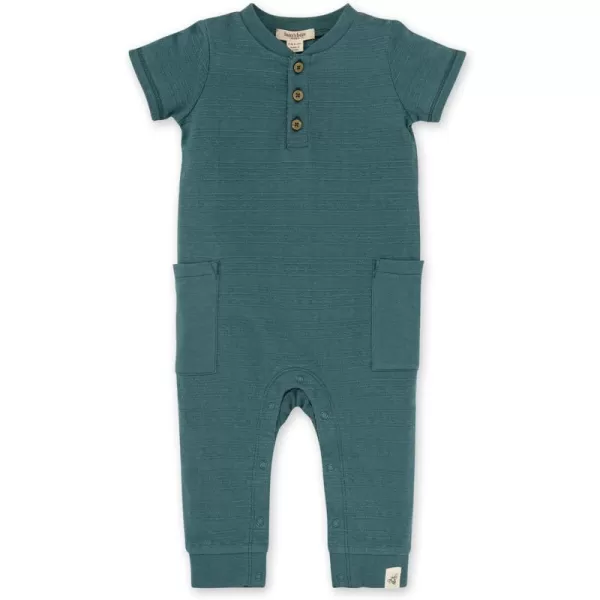 Burt's Bees Baby baby-boys Romper Jumpsuit, 100% Organic Cotton One-piece Short Sleeve Shortall, Long Sleeve Coverall