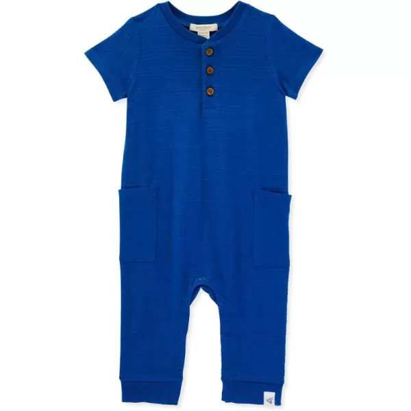 Burt's Bees Baby baby-boys Romper Jumpsuit, 100% Organic Cotton One-piece Short Sleeve Shortall, Long Sleeve Coverall