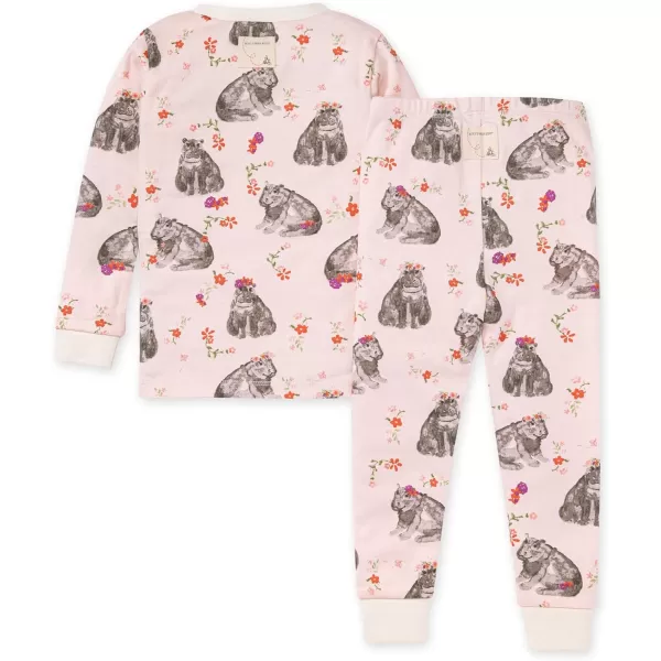 Burt's Bees Baby Baby Girls' Pajamas, Tee and Pant 2-Piece Pj Set, 100% Organic Cotton