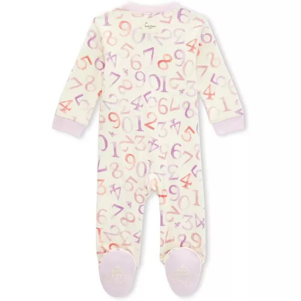 Burt's Bees Baby Baby Girls' Sleep and Play Pajamas, 100% Organic Cotton One-Piece Romper Jumpsuit Zip Front Pjs