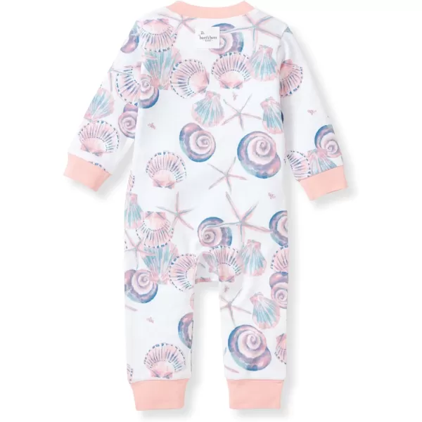 Burt's Bees Baby Baby Girls' Sleep and Play Pajamas, 100% Organic Cotton One-Piece Romper Jumpsuit Zip Front Pjs