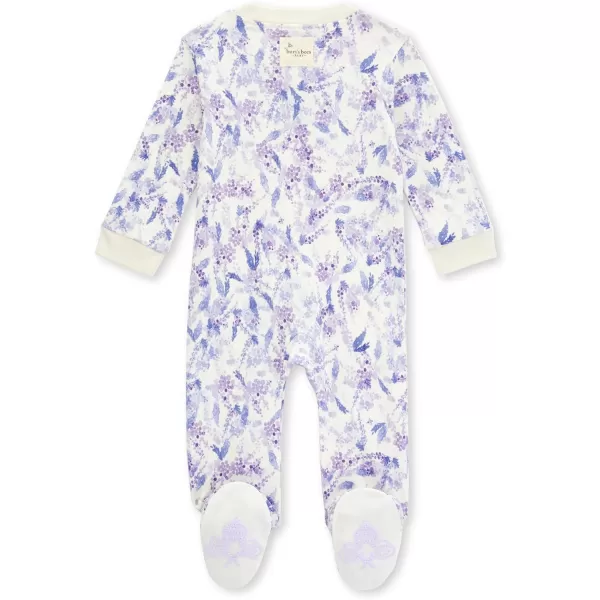 Burt's Bees Baby Baby Girls' Sleep and Play Pajamas, 100% Organic Cotton One-Piece Romper Jumpsuit Zip Front Pjs