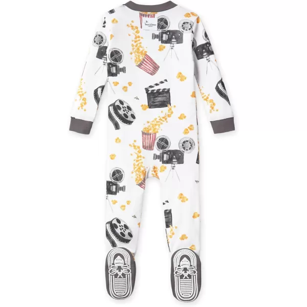 Burt's Bees Baby Girls Pajamas, Zip Front Non-slip Footed Pjs, 100% Organic Cotton and Toddler Sleepers