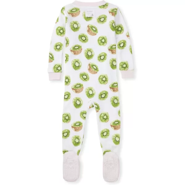 Burt's Bees Baby Girls Pajamas, Zip Front Non-slip Footed Pjs, 100% Organic Cotton and Toddler Sleepers