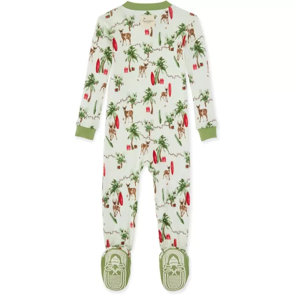 Burt's Bees Baby Girls Pajamas, Zip Front Non-slip Footed Pjs, 100% Organic Cotton and Toddler Sleepers