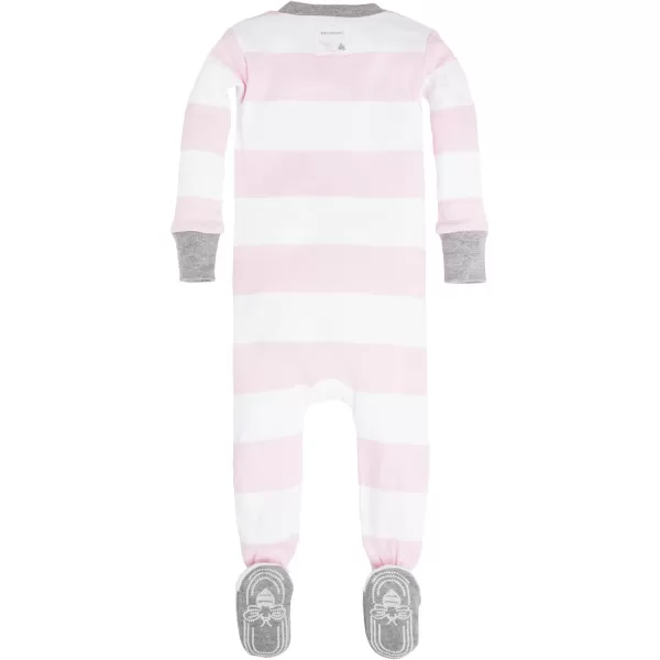 Burt's Bees Baby Girls Pajamas, Zip Front Non-slip Footed Pjs, 100% Organic Cotton and Toddler Sleepers