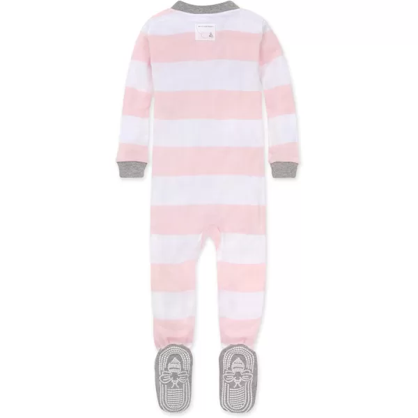 Burt's Bees Baby Girls Pajamas, Zip Front Non-slip Footed Pjs, 100% Organic Cotton and Toddler Sleepers