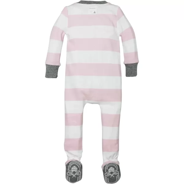 Burt's Bees Baby Girls Pajamas, Zip Front Non-slip Footed Pjs, 100% Organic Cotton and Toddler Sleepers