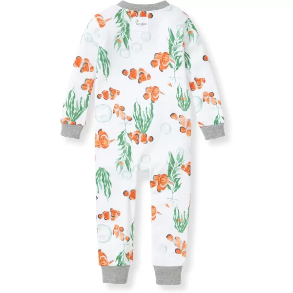 Burt's Bees Baby baby-girls Pajamas, Zip-front Non-slip Unisex Footed Sleeper Pjs, Organic Cotton