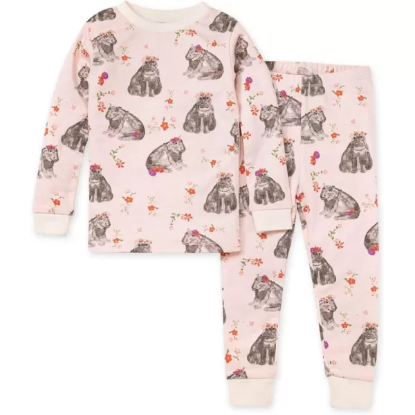 Burt's Bees Baby Baby Girls' Pajamas, Tee and Pant 2-Piece Pj Set, 100% Organic Cotton