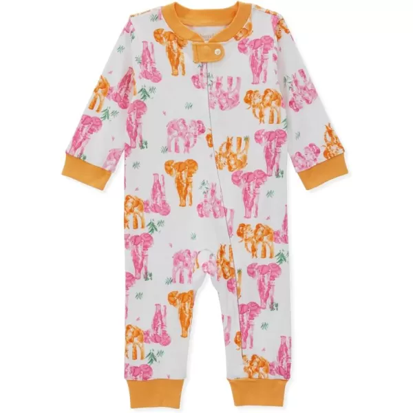 Burt's Bees Baby Baby Girls' Sleep and Play Pajamas, 100% Organic Cotton One-Piece Romper Jumpsuit Zip Front Pjs