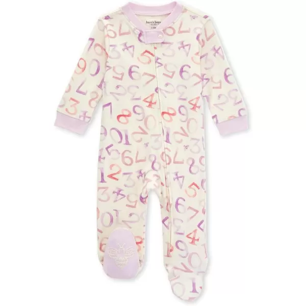 Burt's Bees Baby Baby Girls' Sleep and Play Pajamas, 100% Organic Cotton One-Piece Romper Jumpsuit Zip Front Pjs