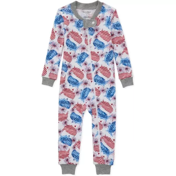 Burt's Bees Baby Girls Pajamas, Zip Front Non-slip Footed Pjs, 100% Organic Cotton and Toddler Sleepers