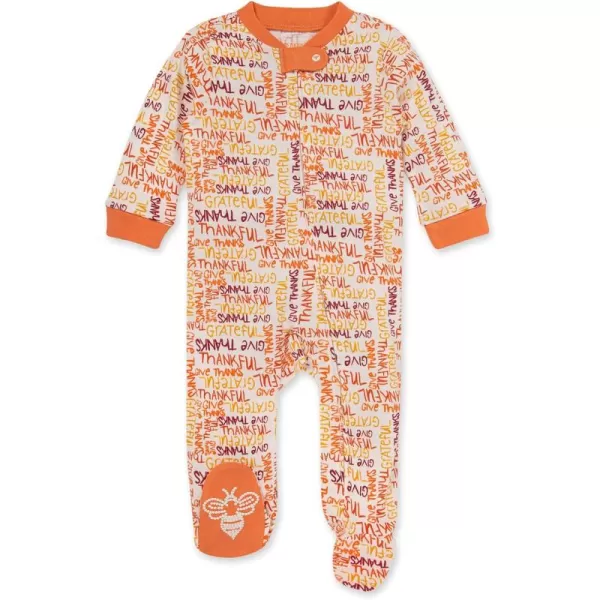 Burt's Bees Baby Girls Pajamas, Zip Front Non-slip Footed Pjs, 100% Organic Cotton and Toddler Sleepers