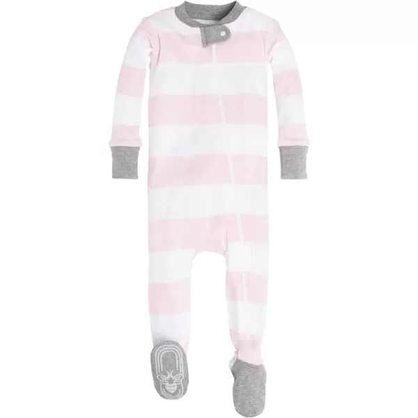 Burt's Bees Baby Girls Pajamas, Zip Front Non-slip Footed Pjs, 100% Organic Cotton and Toddler Sleepers