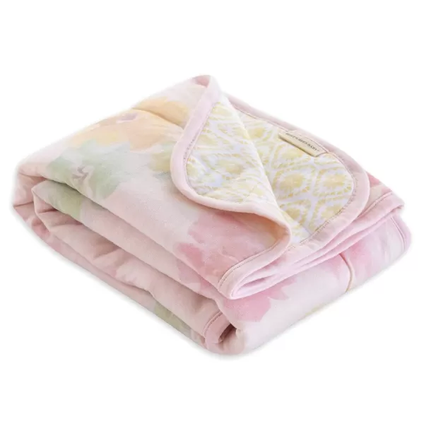 Burt's Bees Baby 5-Pack Extra Absorbent 100% Organic Cotton Burp Cloths &amp; Reversible Blankets 100% Organic Cotton GOTS Certified Prints