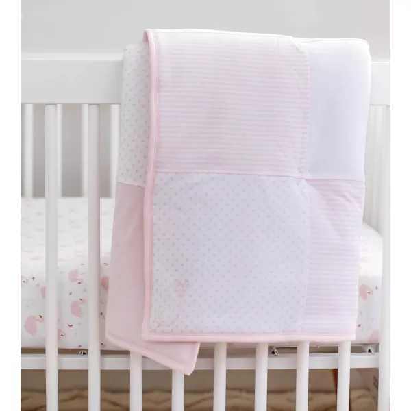 Burt's Bees Baby - Reversible Quilt, Baby and Toddler Nursery Blanket, Organic Cotton Shell &amp; Polyester Fill