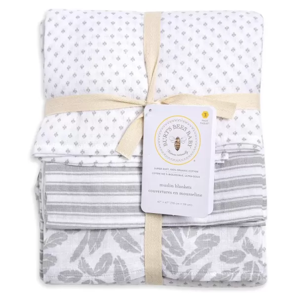 Burt's Bees Baby Unisex Baby Gift Set - Beekeeper Wearable Blanket, 3-Pack Muslin Swaddle Blankets &amp; Plush, Organic Cotton Essentials Bundle