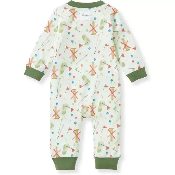 Burt's Bees Baby baby-boys Sleep and Play Pjs, 100% Organic Cotton One-piece Zip Front Romper Jumpsuit Pajamas