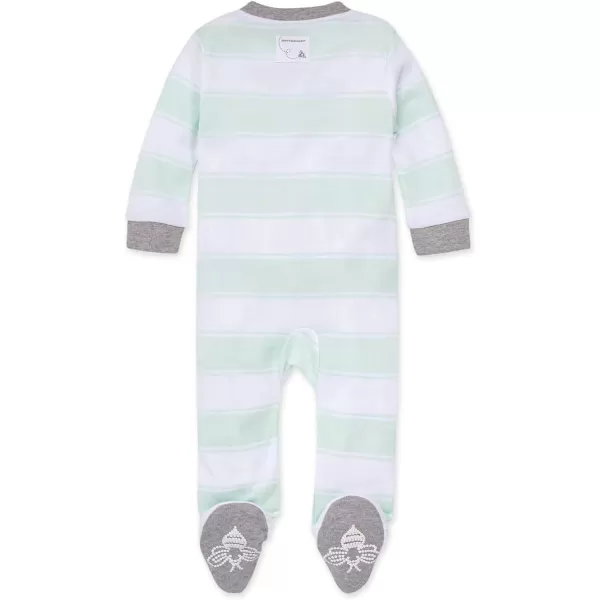 Burt's Bees Baby baby-boys Sleep and Play Pjs, 100% Organic Cotton One-piece Zip Front Romper Jumpsuit Pajamas